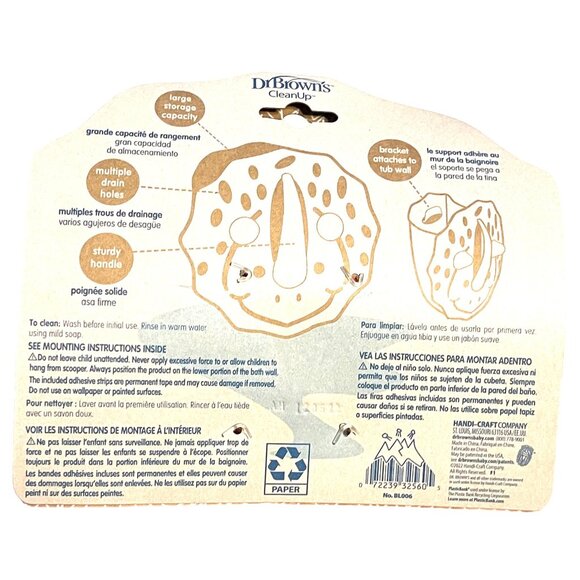 Dr Browns Dino Scoop Bath Toys Organizer Triceratops Red Gray BPA Free Plastic - Picture 8 of 16